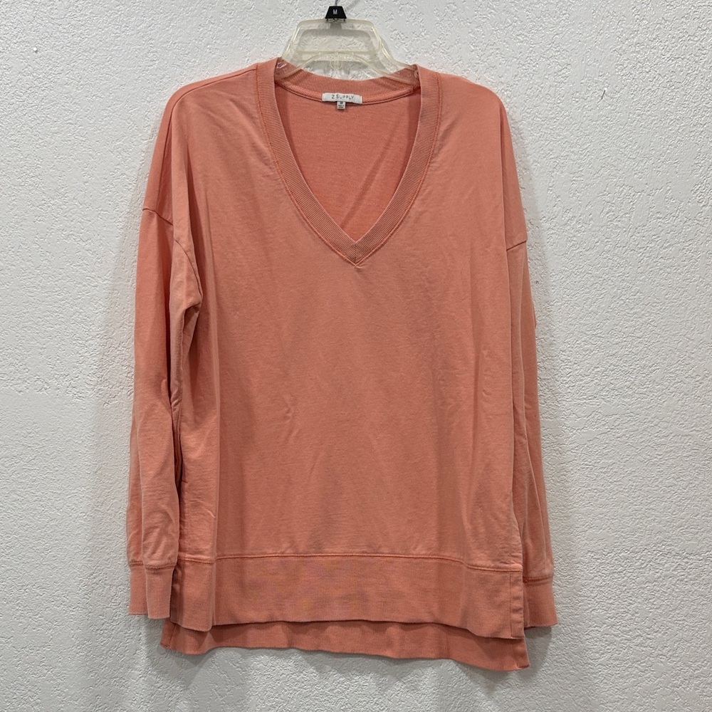Z Supply Coral Long Sleeve V-Neck Top